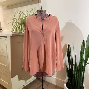 VERO MODA | blush pink long sleeve blouse SIZE XL